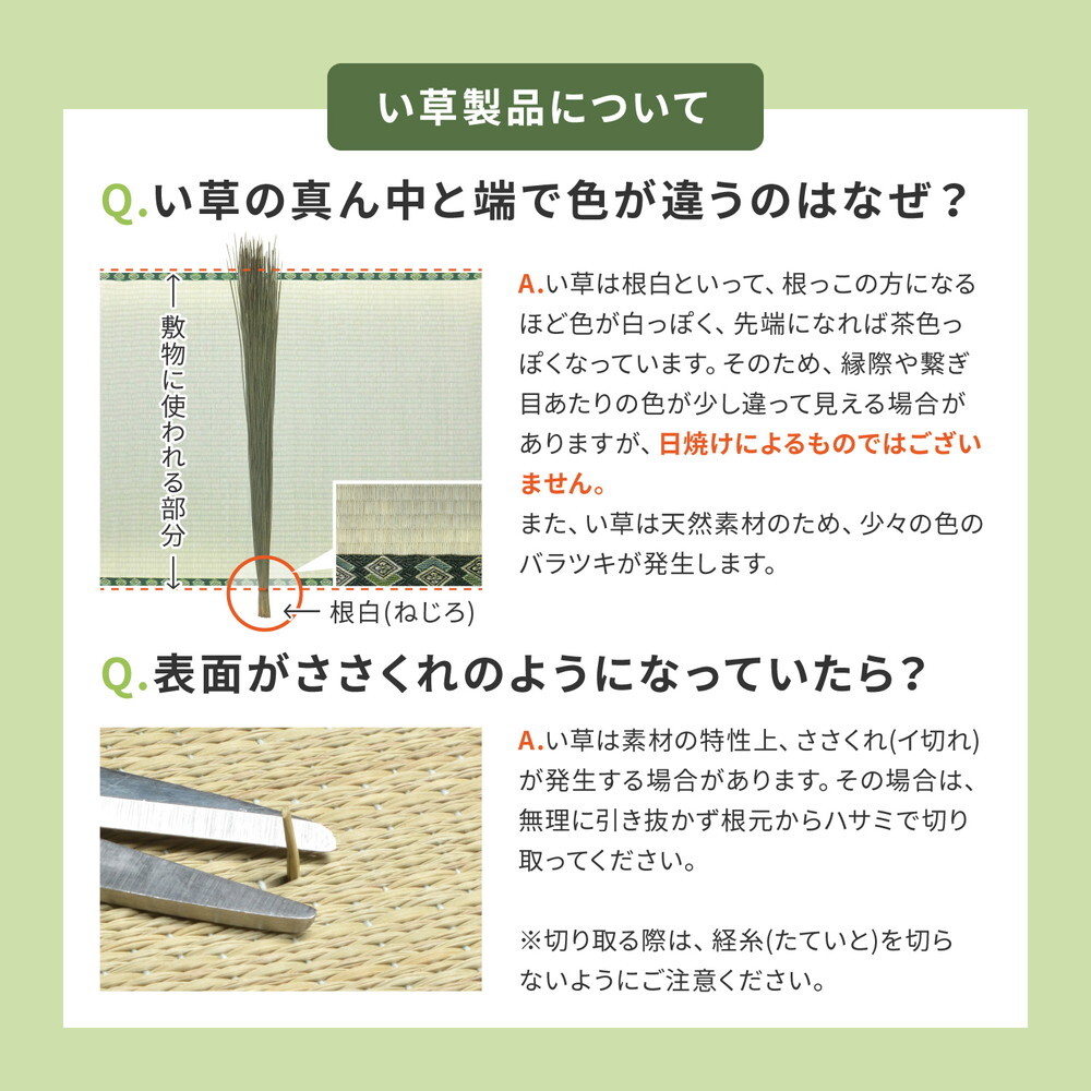 夏ラグ 夏用カーペット 国産 い草ラグ 栄山 約261×261cm 裏貼り 滑り止め加工 江戸間4.5帖 4.5畳 い草カーペット 上敷き 花ござ モダン
