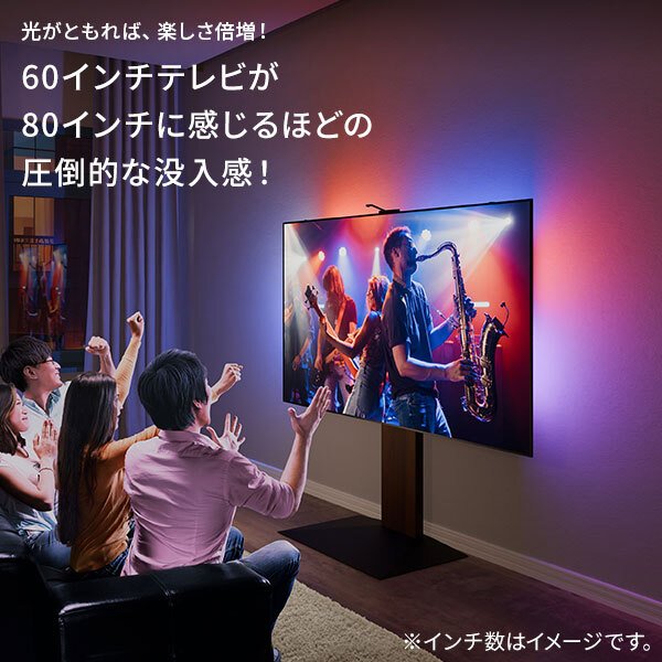 テレビ台 テレビボード シンクロビジュアルライト Lサイズ LED間接照明 シアターライト ホームシアター DVD鑑賞 調光 調色 部品 パーツ おしゃれ インテリアテレビスタンド 壁寄せ