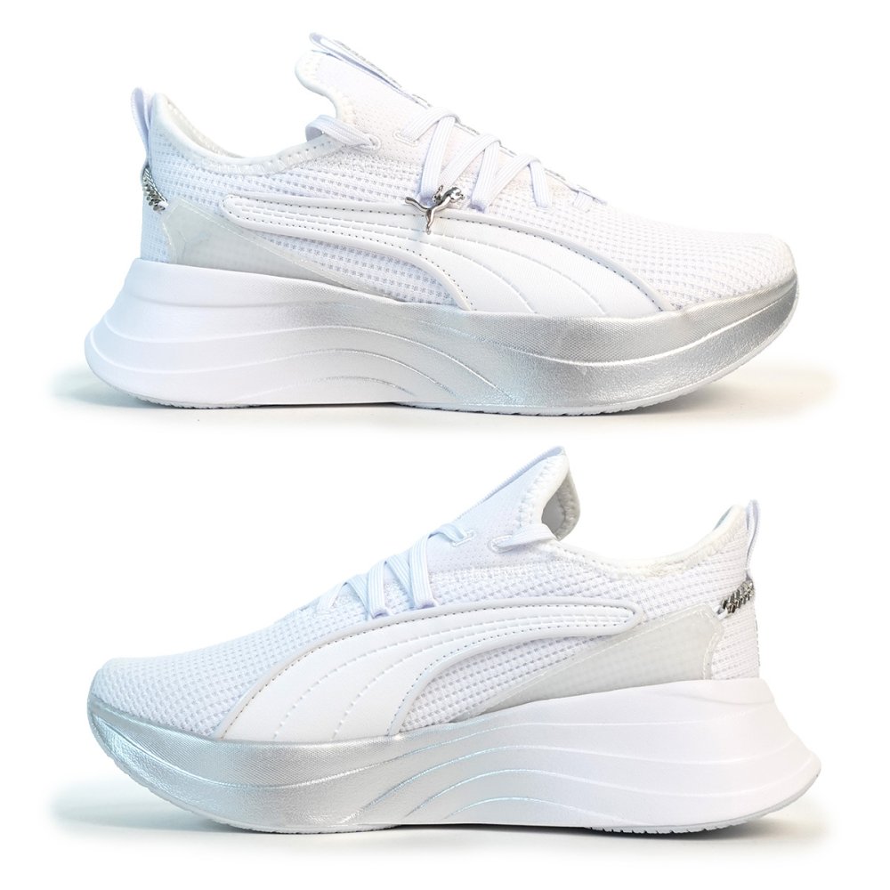 プーマ PUMA  レディース スニーカー ソフトライド SOFTRIDE プーマ レディース スリッポン 313719-03 ホワイト/シルバー