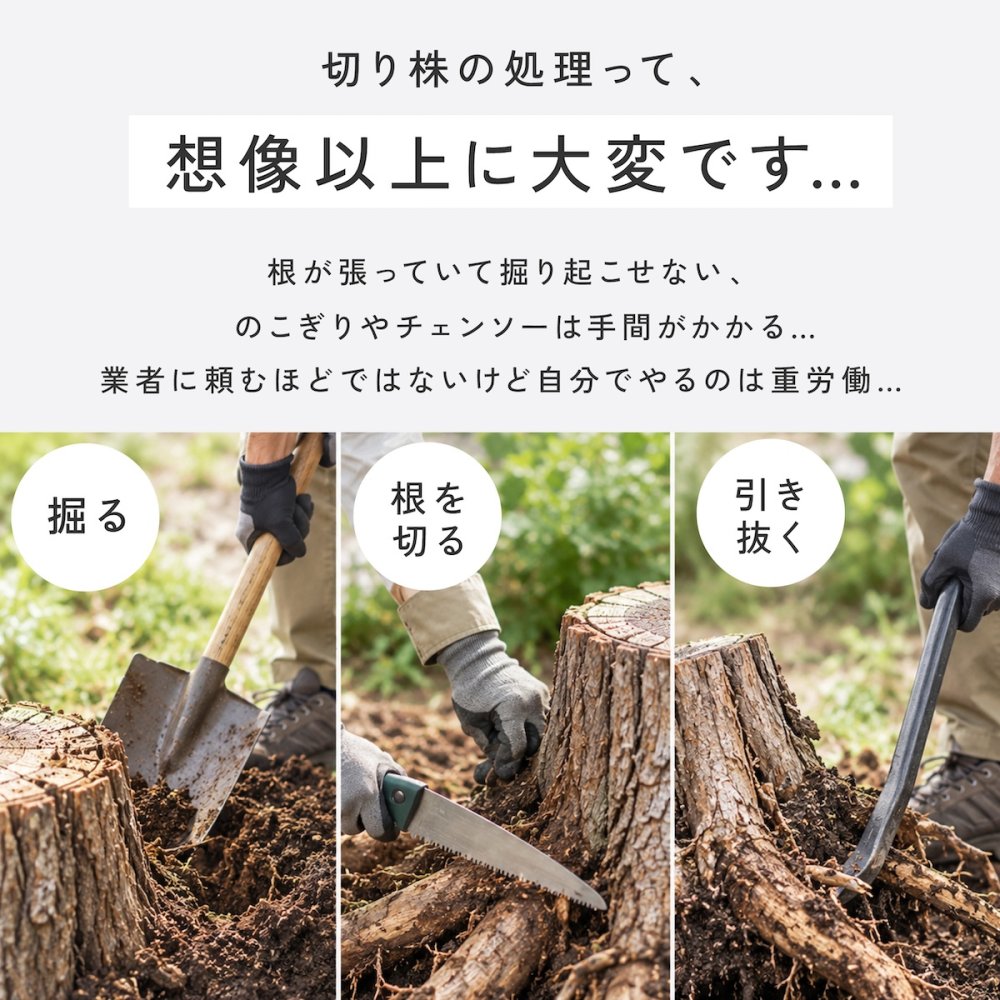 切り株処理剤 スタンプロット 400g 単品 2個セット 切り株の処理 切り株除去 繊維分解 ガーデニング 庭 手入れ 庭木 樹木 根株 木の根 除去 顆粒タイプ 水に溶ける 庭のお手入れ 枯れ木処理 園芸用品 伐採後 処理 切株処理 抜根補助 日本製