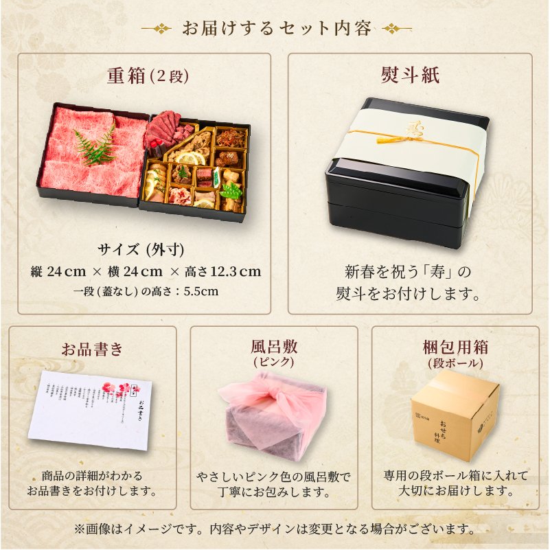 おせち 2027 肉おせち 【極】 2～3人前 2段 冷蔵 【送料無料(一部地域除く】
