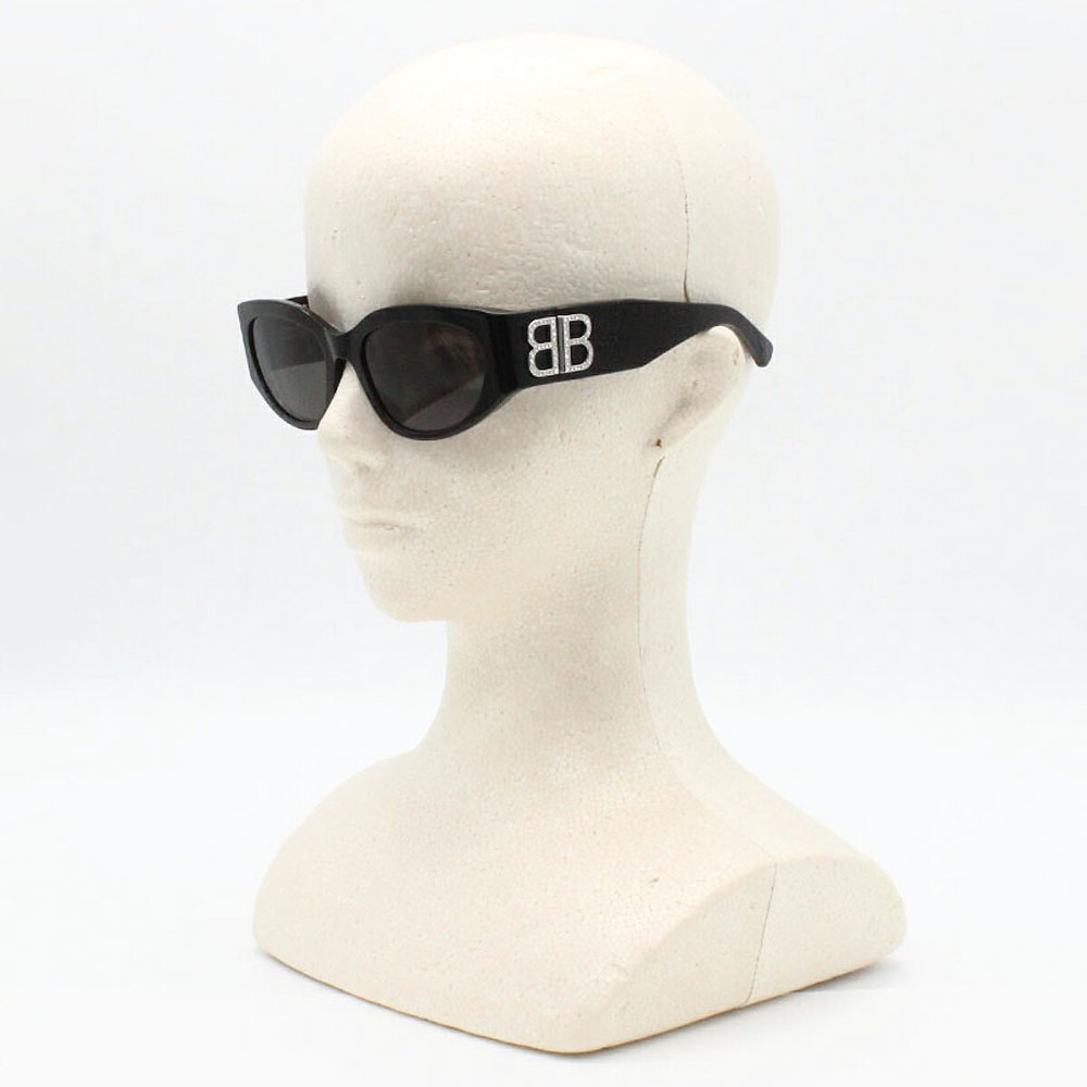 バレンシアガ BALENCIAGA サングラス アジアンフィット UVカット アイウェア フォックス BB0324SK-014 メンズ レディース ユニセックス ブラック+グレー 国内正規品