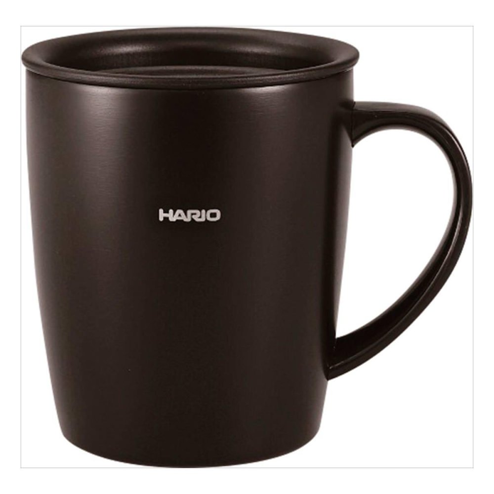 ハリオ フタ付き保温マグ 300mL グレー マグカップ 真空断熱 二重構造 保温保冷 カップ【北海道・沖縄県・離島 配送不可】