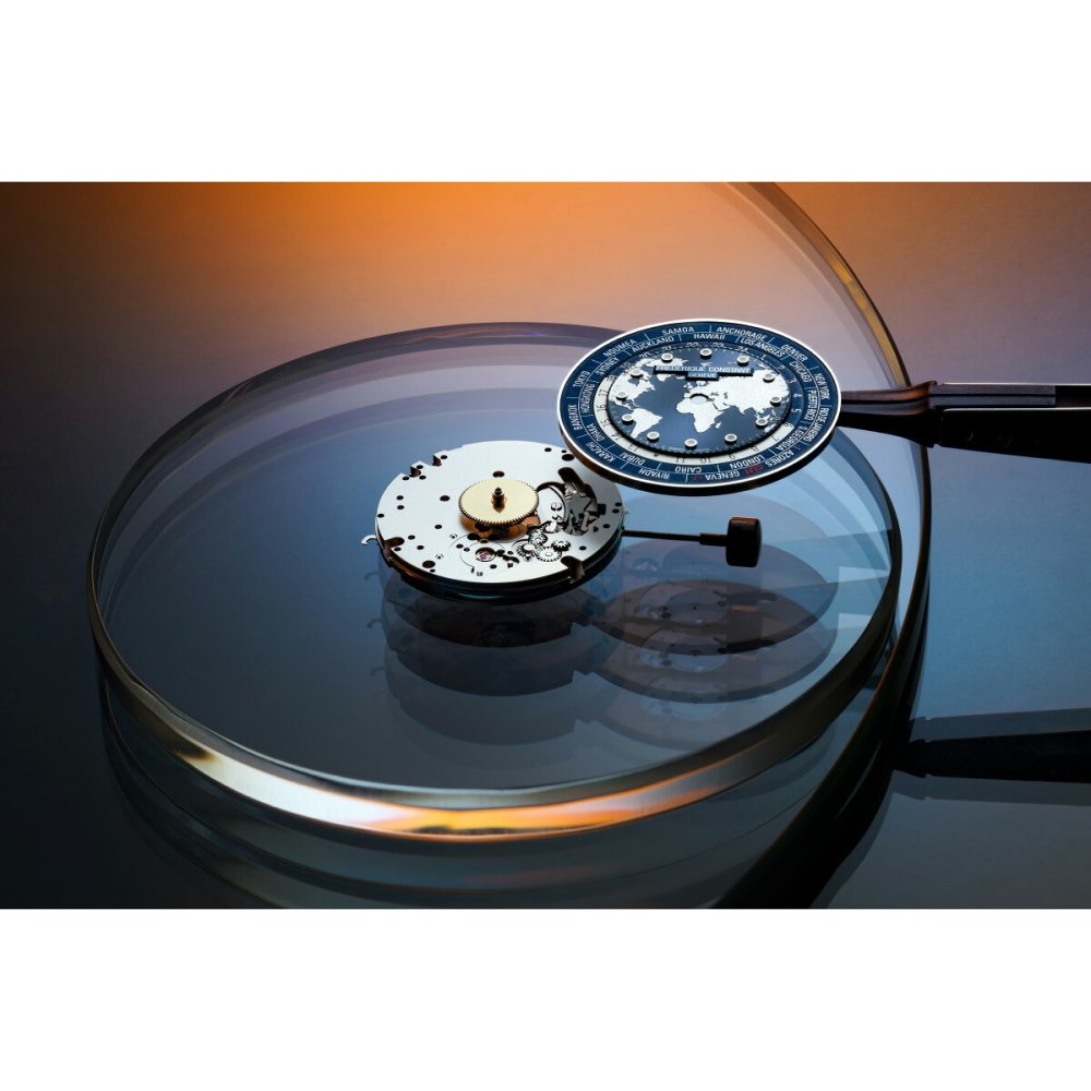 フレデリック・コンスタント FREDERIQUE CONSTANT クラシック ワールドタイマー マニュファクチュール FC-719BLW3H6 腕時計 自動巻き メンズ
