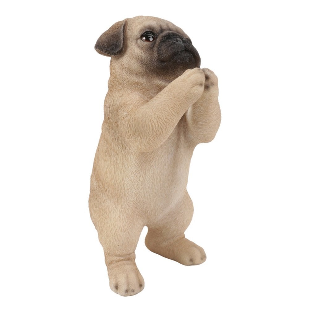 置物 woobia ウービア 犬 鼻ぺちゃ おねだりパグ フォーン 高さ21.2cm ぶさかわ リアル 本物そっくり イギリス生まれ 職人手彩色 縁起物 戌年 玄関 インテリア 新築祝い 引っ越し祝い 開店祝い 出産祝い 誕生日 お祝い ギフト プレゼント 犬好き パグ好き