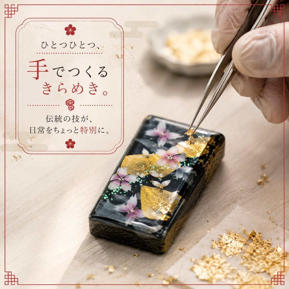 職人の手作り！和柄ペアFRISKケース「御」フリスク タブレット ミント 名入れ 職人 手作り ハンドメイド 送料無料 伝統工芸 桜 和モダン 和柄 和風 和雑貨 ギフト プレゼント 贈り物