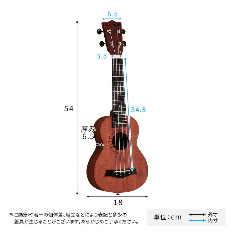 初心者でも始めやすい ウクレレ 12点セット 21インチ(ソプラノ)
