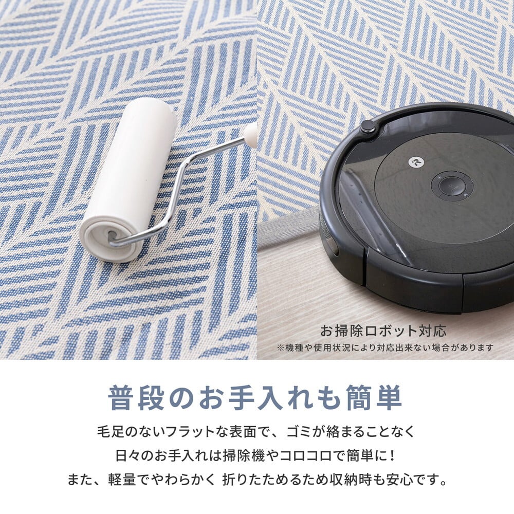 インド綿ラグ ク 約63×120cm ふっくら 厚手 防音 ボンディング マット インド綿100%のふっくら厚手ラグ 滑り止め ウレタン インテリア 敷物 ウレタンフォーム クッション性 吸湿 ホワイト ネイビー