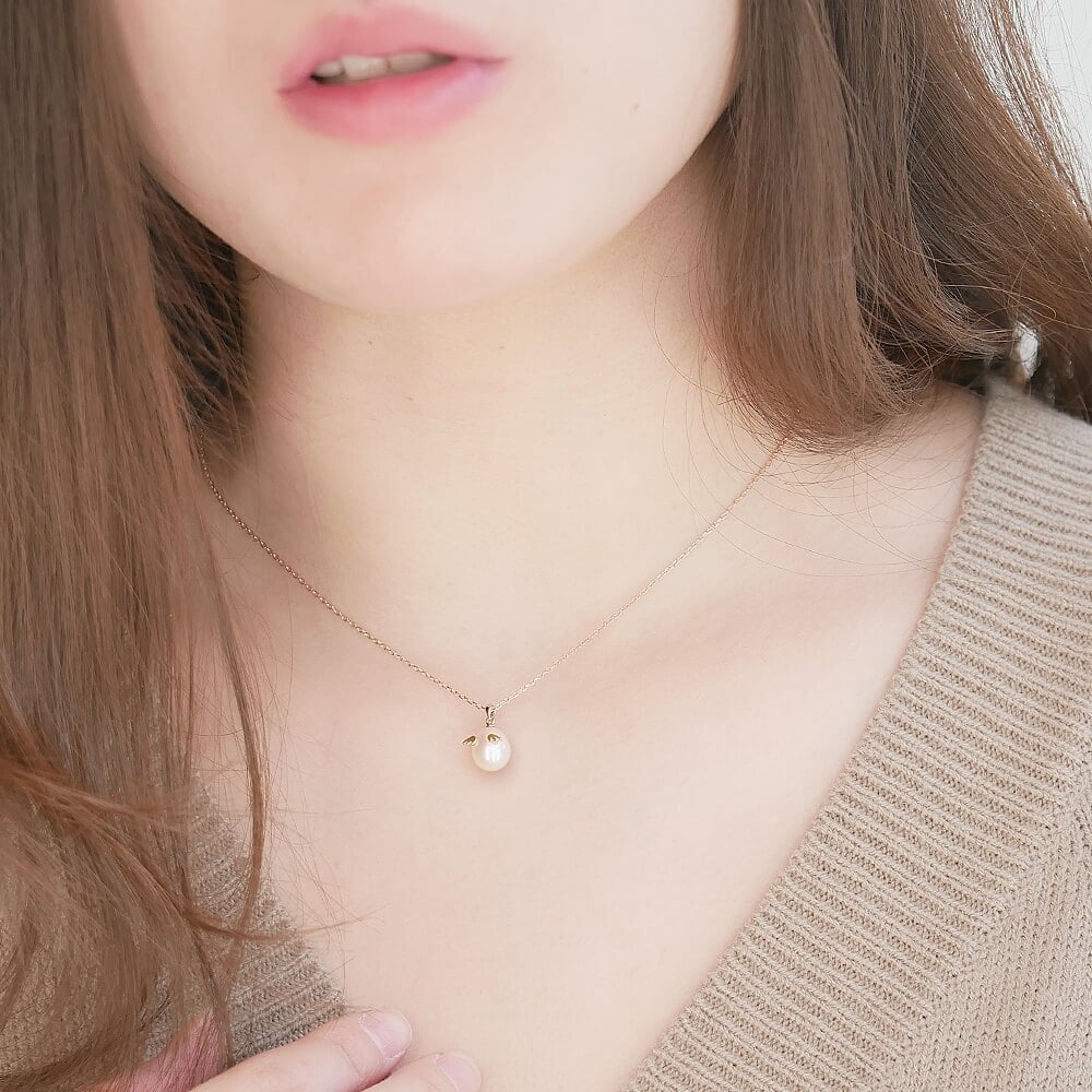 "天使の卵" 1粒 本真珠 レディース 10金 ペンダント ネックレス【天使の卵 "パールペンダントネックレス"】 女性 彼女 妻 誕生日 プレゼント 誕生日プレゼント 結婚記念日 ☆送料無料☆ [天使862PLK10] おすすめ プレゼント 人気 ブランド 秋アクセ　秋ジュエリー ご褒美ジュエリー 彼女 ネックレス ギフト バースデー ギフト 記念日