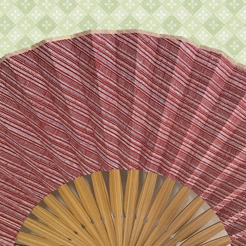 敬老の日 送料無料 名入れ 扇子 会津木綿 婦人 赤色 紺色 ベージュ 綿扇子 地縞 名前入り プレゼント 女性用 着物 浴衣 和小物 レディース 桜柄 和装 かわいい 記念品 ノベルティ 誕生日プレゼント 贈り物 ギフト おしゃれ お洒落 おすすめ /扇子/ ネコポス