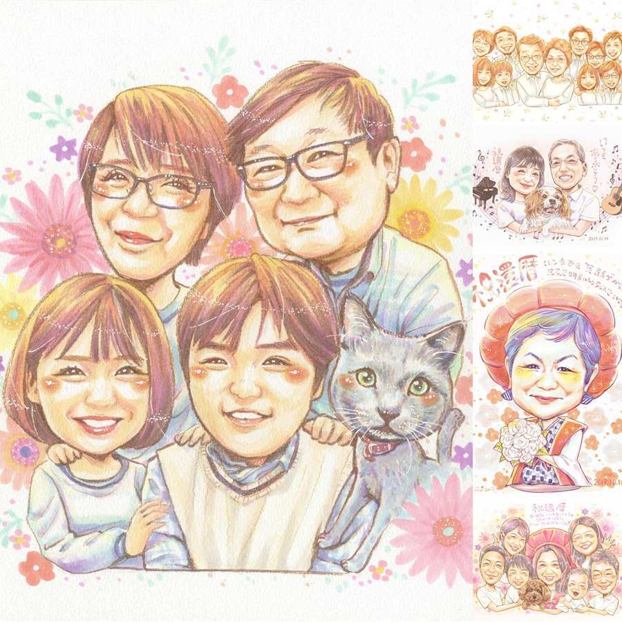 誕生日のお祝いに、似ていて、やさしく、飾りたくなる一枚。 家族 似顔絵 ギフト プレゼント 手描き 名入れ 贈り物 誕生日 お祝い 記念 家族 記念日 祖母 祖父 両親 家族 ご両親 名入れ 修正無料 下書き確認 親孝行 宝物 似てる かわいい 一生もの 宝物 家族 結婚祝い オーダーメイド クリスマス 初任給 オリジナル 喜ばれる 百寿祝い 喜寿祝い 節目 快気祝い 傘寿祝い 古希祝い 感激