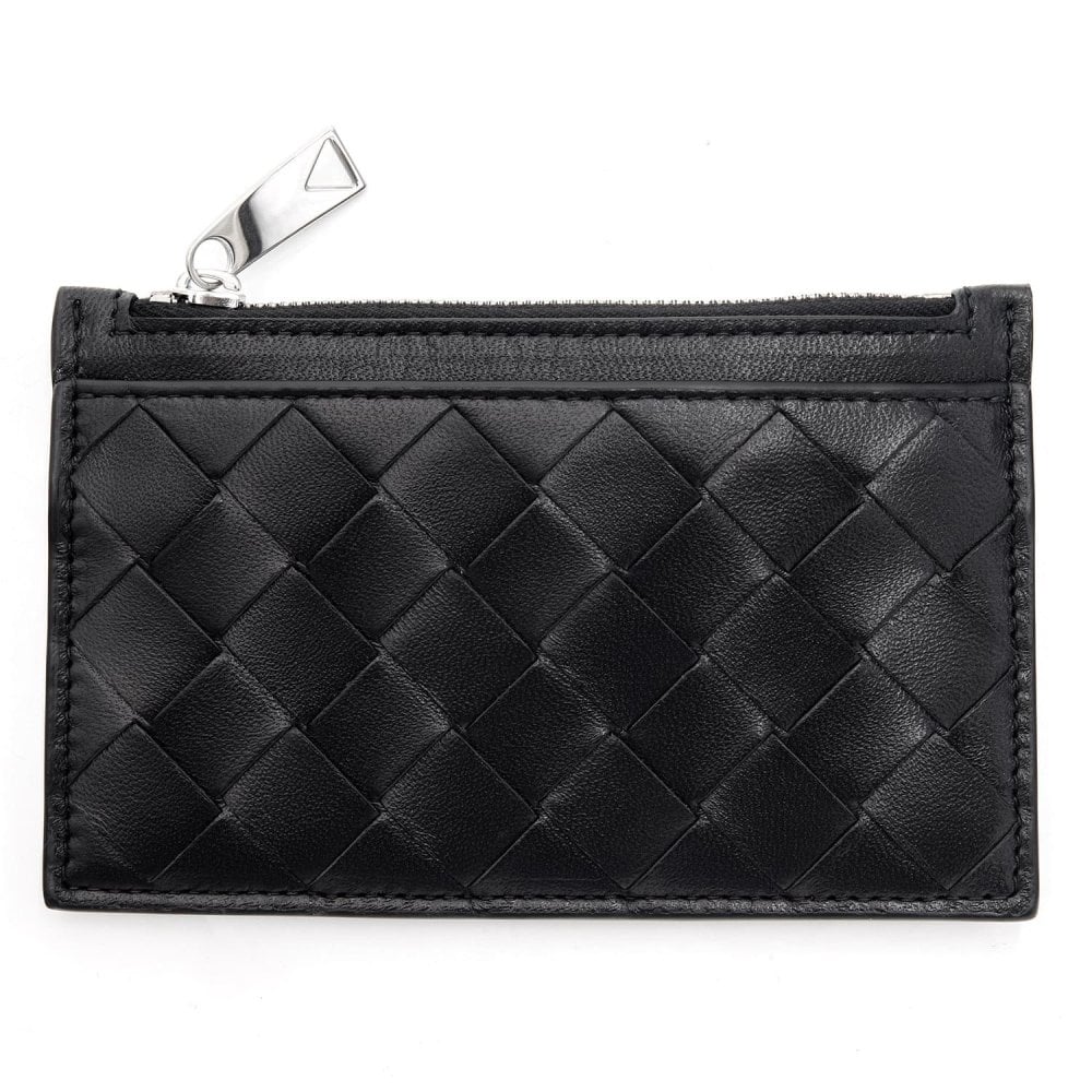 ボッテガヴェネタ BOTTEGA VENETA コインケース 小銭入れ キーケース キーリング付き イントレチャート メンズ レディース ブラック 黒 ラムレザー 本革 ファスナー 608784 V48C3 8803 ミニ財布