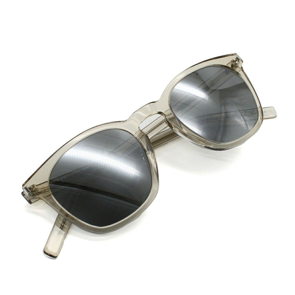 サンローラン Saint Laurent サングラス グローバルフィット UVカット ウェリントン アイウェア SL 28 SLIM-006 メンズ レディース ユニセックス ベージュ+シルバー 国内正規品