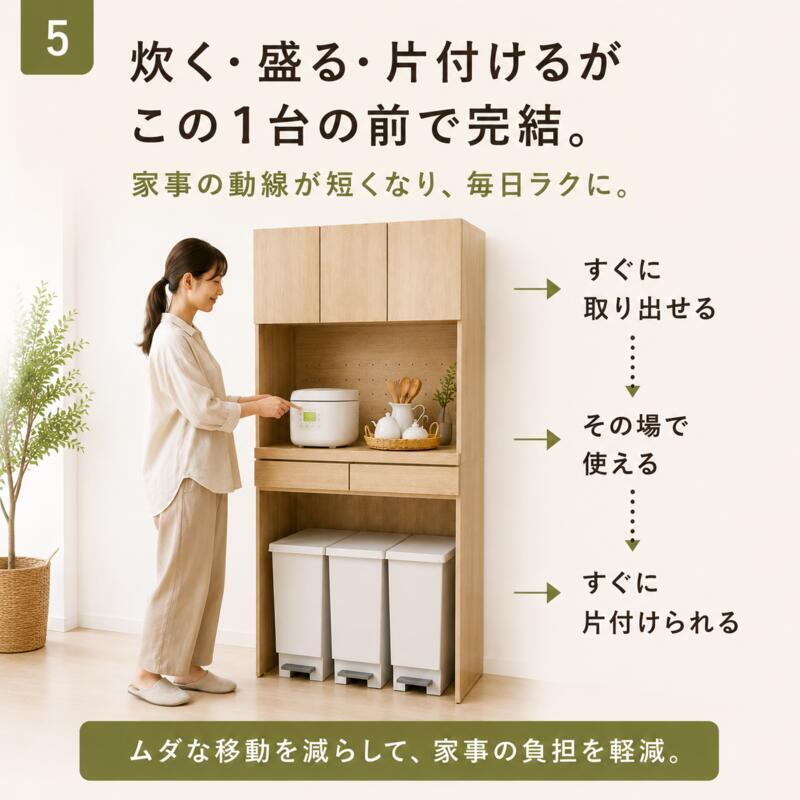 食器棚 ゴミ箱上収納 幅88cm キッチンラック レンジ台 カップボード キッチン収納 家電収納 ゴミ箱上ラック スライド棚 引き出し 扉付き 大容量 省スペース 木目調 おしゃれ 北欧 炊飯器 電子レンジ 食器収納 ダストボックス上収納 高さ172cm