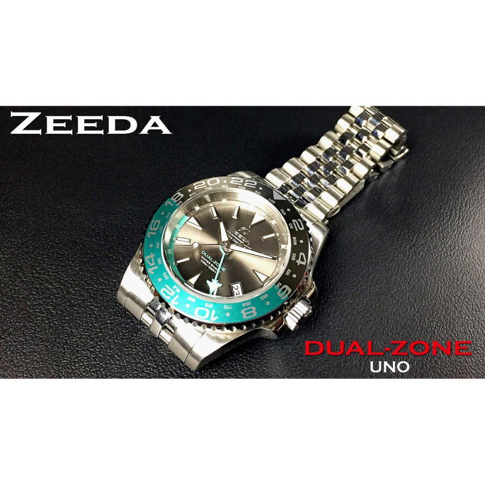 ジーダ ZEEDA デュアルゾーン DUAL-ZONE UNO 腕時計 メンズ 自動巻き GMT DU-SV