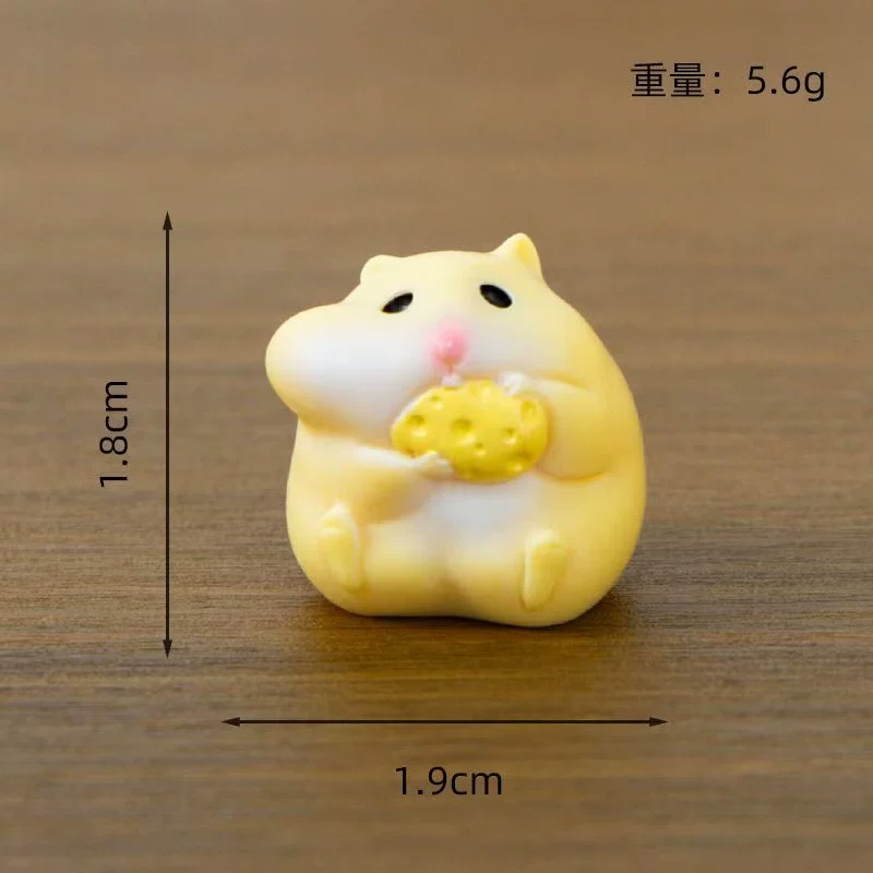 ハムスター 置物 4個セット ランダム発送 ミニチュア オブジェ かわいい フィギュア 卓上 飾り 車内アクセサリー デスク インテリア 癒し 雑貨 玄関 リビング プレゼント