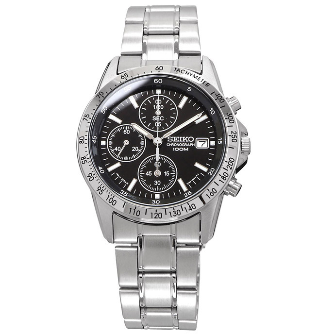 SEIKO 腕時計 セイコー 時計 ウォッチ 国内正規 クォーツ 1/20秒クロノグラフ タキメーター 100M ビジネス カジュアル メンズ SND367P