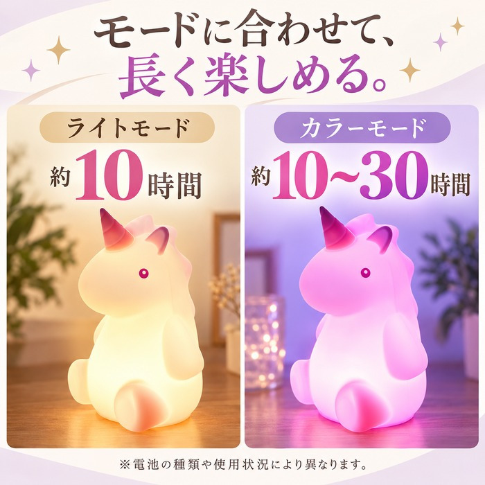 シリコンライト 授乳ライト ナイトライト ユニコーン LED 7色 カラーライト 呼吸ランプ ナイトランプ ベッドサイド テーブルライト ルームランプ タッチ 電池式 コードレス 子供部屋 寝室 ギフト プレゼント 出産祝い ベビー かわいい 