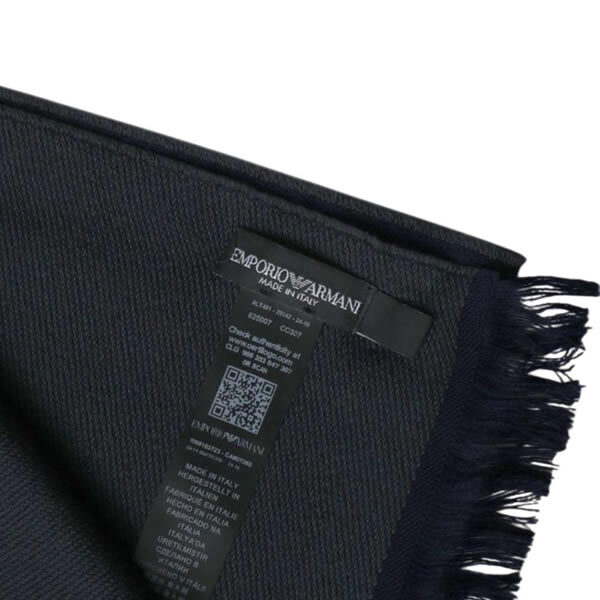EMPORIO ARMANI エンポリオアルマーニ マフラー 625007-cc307-1235 メンズ NAVY ANTRACITE マフラー