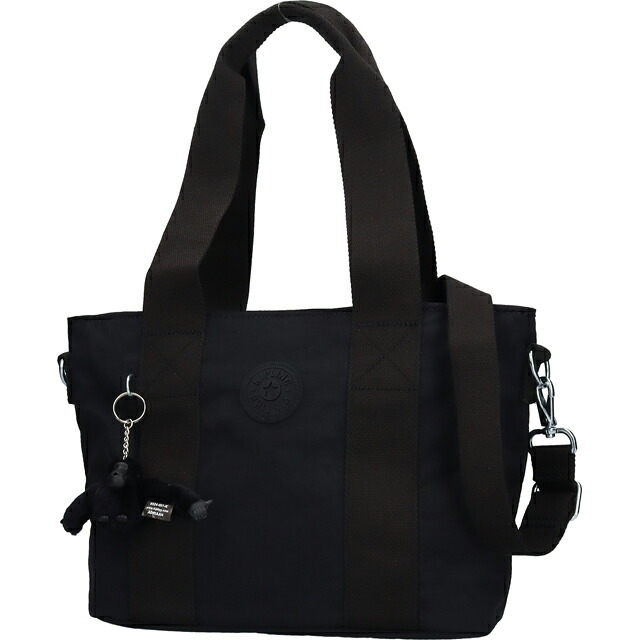 キプリング トートバッグ レディース ブランド Kipling ミンタ M UP ロゴ ワンポイント 無地 2WAY KI8642-P39 Black Noir 黒