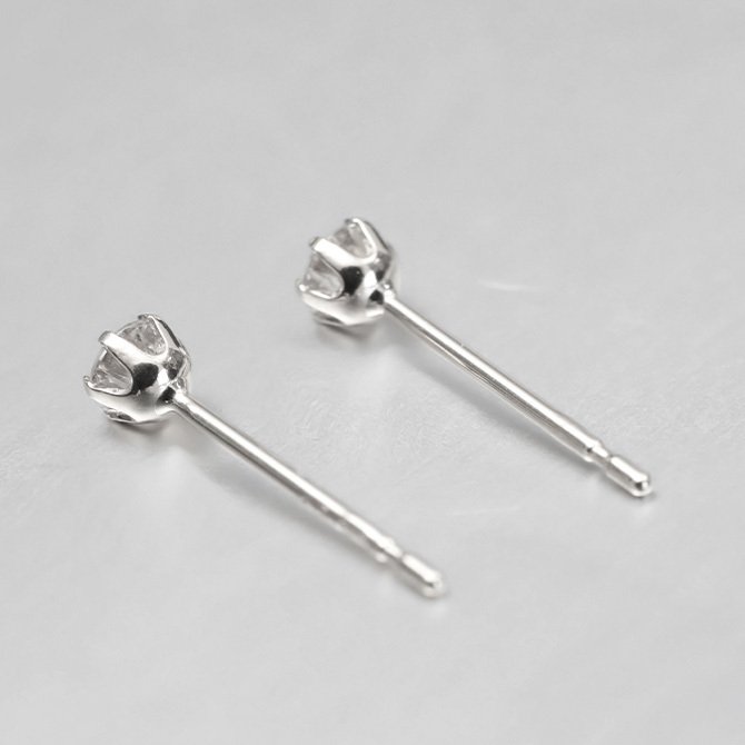 プラチナ ピアス ダイヤモンドピアス 計0.1ct 一粒ダイヤ PT900 プラチナ900 白金 片耳(1個)購入可 6本爪 スタッドピアス セカンドピアス シンプル 華奢 上品 ステラ 彼女 妻 女性 レディース 誕生日 プレゼント ハロウィン 【品番：RME-TAC-10PD】
