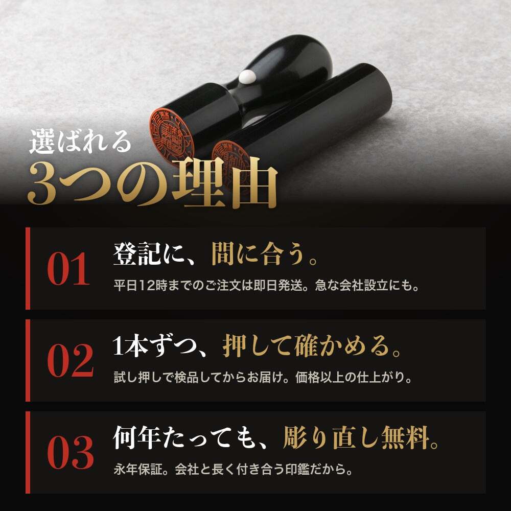 法人印鑑 2本セット 黒水牛 代表印 銀行印 専用ケース付 RD 会社印 実印 印鑑 はんこ 会社設立 即日発送 ラッピング付き 永年保証 ギフト 開業祝い