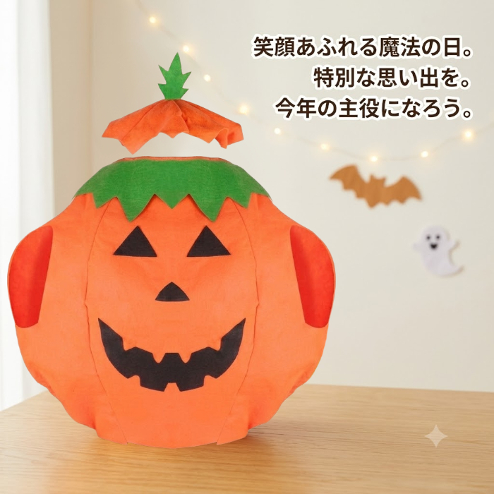ハロウィン 衣装 子供 かぼちゃ コスプレ 仮装 キッズ 大人サイズ 親子 お揃い パンプキン コスチューム ポンチョ ケープ 家族 ハロウィンパーティー イベント
