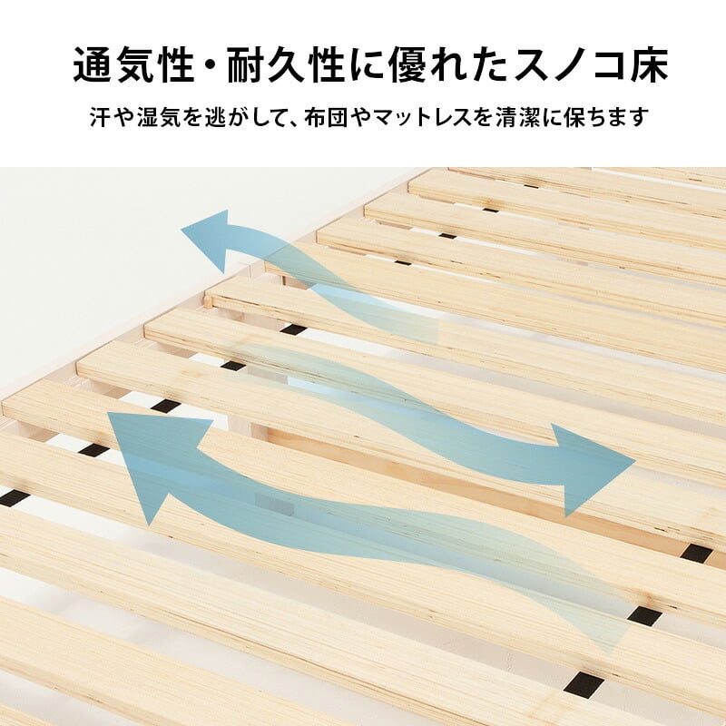 ベッド 寝具 シングル 宮棚 宮付き 幅100 引出し 2杯 コンセント付き シングルサイズ 木製 組立簡単 ネジなし 工具不要 すのこ フレームのみ 下収納 天然木 パイン材 おしゃれ 一人暮らし MB-5150SHS