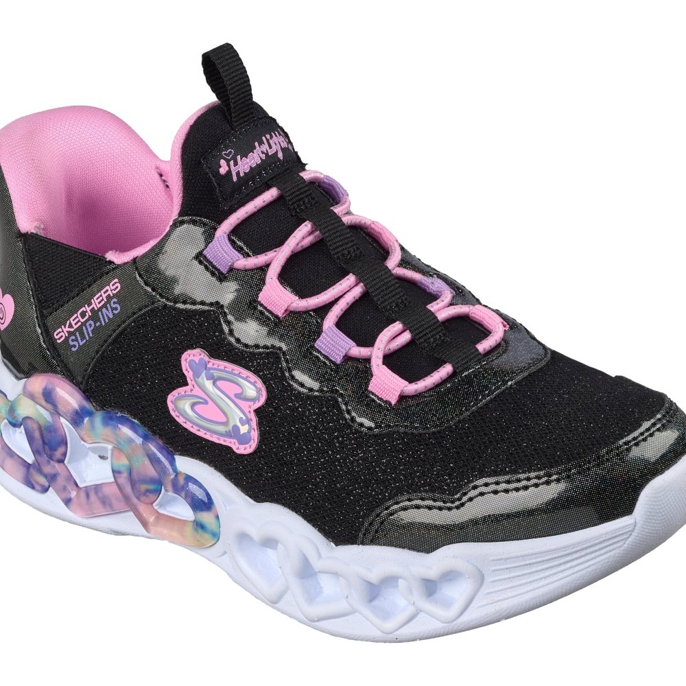 スケッチャーズ 光る靴 女の子 スリップインズ キッズ スニーカー スリッポン SKECHERS Slip-ins インフィニット ハート ライツ スパークル ハート ノーマル幅 303735L