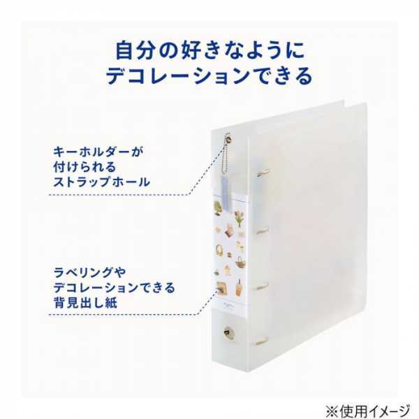 LIHIT LAB. myfa シールコレクションファイル L A4 フロストクリヤー F6621-1 バインダー 収納 ポケット リフィル付き シール帳 コレクション 整理 ファイル