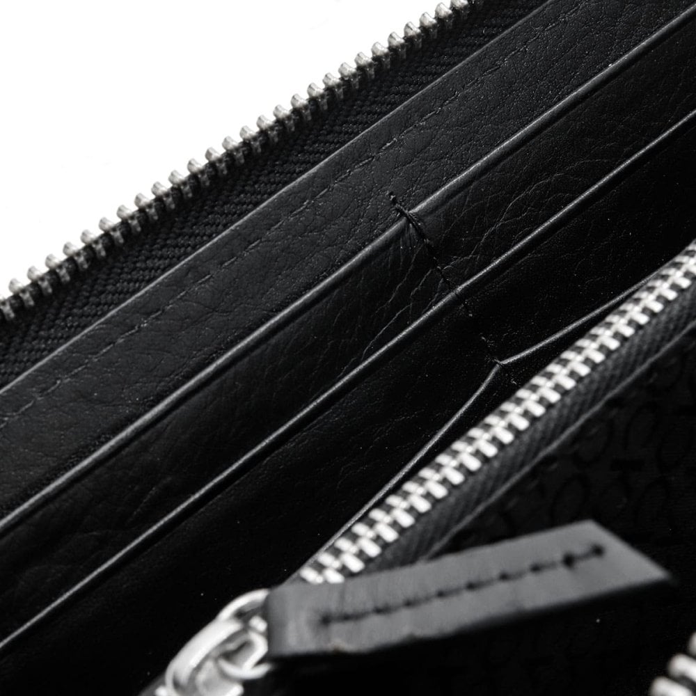 カルバンクライン 長財布 メンズ Calvin Klein 財布 ラウンドファスナー 本革 レザー ブラック 黒 小銭入れ付き RFID スキミング防止 カード収納 31CK190002 001 CK メンズ財布 ラウンドジップ 大容量 カードポケット12枚 札入れ2室 男性 誕生日 プレゼント ギフト ブランド