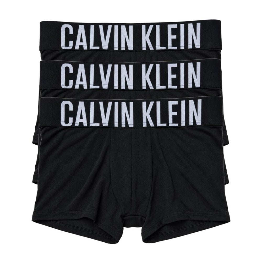 カルバンクライン Calvin Klein(CK) ボクサーパンツ トランク インテンスパワー 3枚組 セット 前閉じ コットン ロゴ 下着 NB3608A UB1 メンズ ブラック