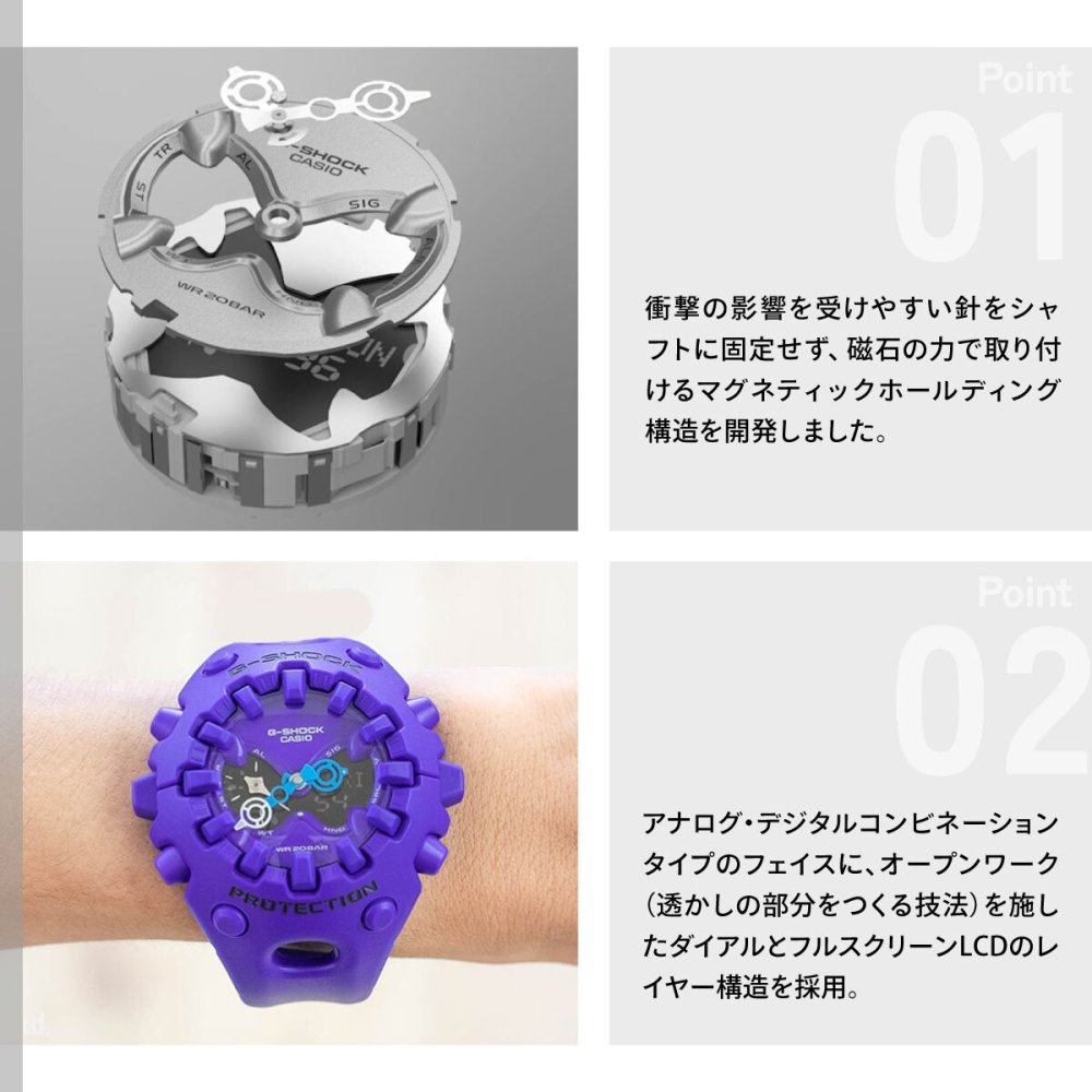 G-SHOCK カシオ Gショック CASIO アナデジ 限定モデル 腕時計 メンズ GA-V01-2AJF ブルーパープル【2025 新作】