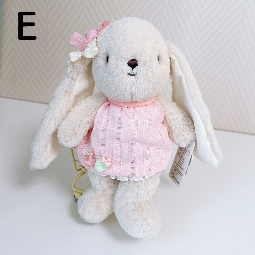 27CM うさぎ ぬいぐるみ ロングイヤー 着せ替え風 6種類 ドレス パジャマ オーバーオール ふわふわ アニマル 人形 かわいい インテリア おもちゃ 子供 女の子 誕生日 プレゼント ギフト