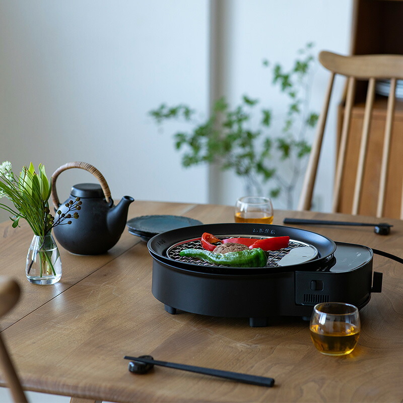 SQ-D151（K） siroca シロカ おうちいろり NR-03890 シロカ ホットプレート卓上料理器/卓上調理器/おしゃれ/コンパクト/お手入れ簡単/減煙/高火力/各種プレート/レシピ/