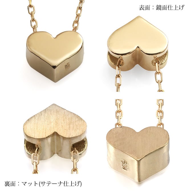 ゴールド ネックレス K18 18金 ネックレス ミニハート ゴールド ネックレス チェーン リバーシブル 選べる3色 イエロー ピンク ホワイト シンプル 華奢 上品ご褒美 彼女 妻 女性 レディース 誕生日 プレゼント ハロウィン 【品番：CG-MA-371】
