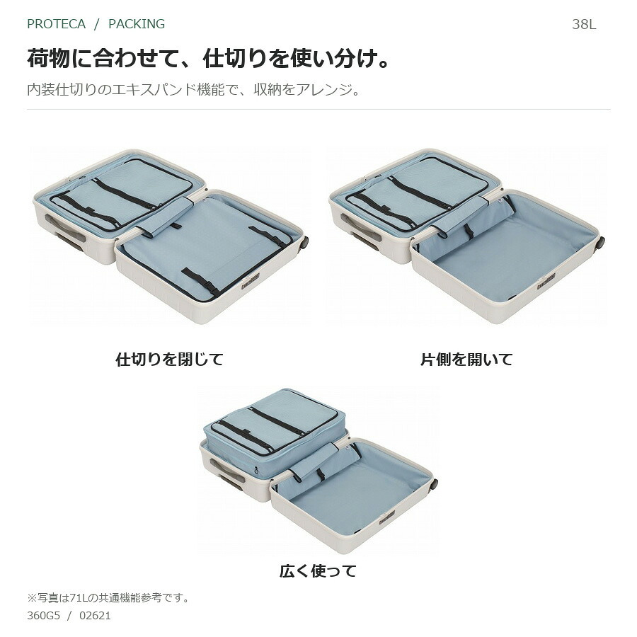 PROTECA プロテカ 365G5 スーツケース 38L キャリーケース 日本製 ユニセックス 男女兼用 宿泊 出張