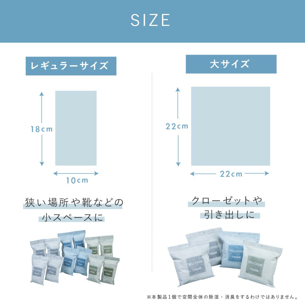 除湿剤 テイジン 乾っとソフトパックドライ TEIJIN 帝人 ベルオアシス 繰り返し使える 半永久除湿 日本製 吸湿 除湿 抗菌 湿気取り 調湿 乾燥剤 クローゼット 押入れ 衣装ケース 靴箱 収納 衣類 布団 靴 湿気対策 コンパクト ミニ 大サイズ 省スペース 