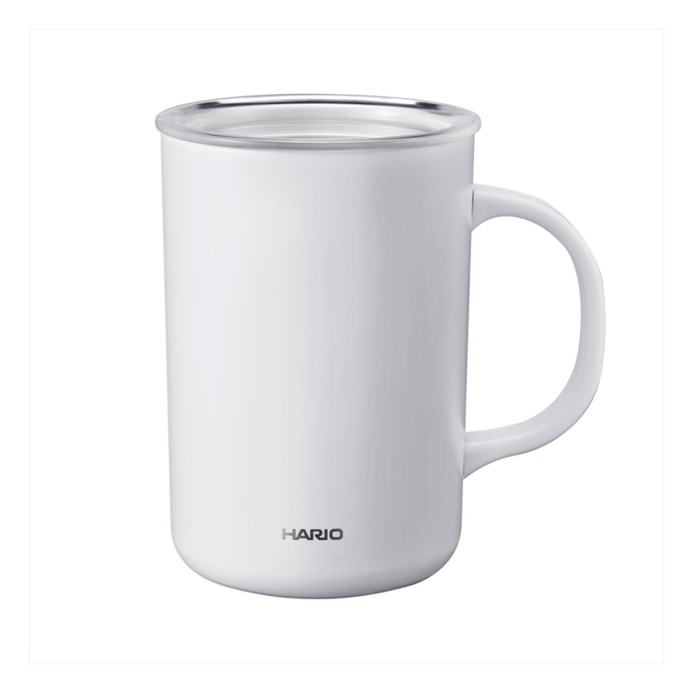 ハリオ セラミックコーティング 真空二重保温マグ 470mL ホワイト マグカップ ステンレスマグ 保温保冷 カップ【北海道・沖縄県・離島 配送不可】
