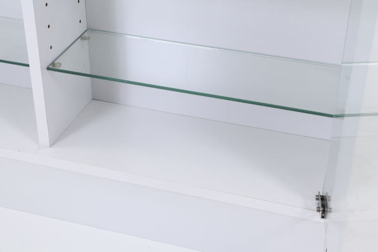 不二貿易 コレクションケース 4段 ロータイプ ガラス棚 収納機能 フィギュア収納に最適 高さ90cm 幅90cm 奥行き29cm 透明ガラス ほこり防止