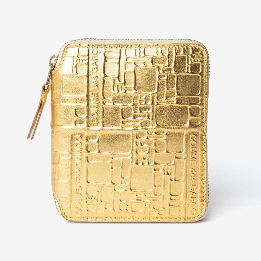 コムデギャルソン COMME DES GARCONS EMBOSSED LOGOTYPE エンボス ロゴタイプ Bifold Wallet 二つ折り財布 SA2100EG ユニセックス 財布