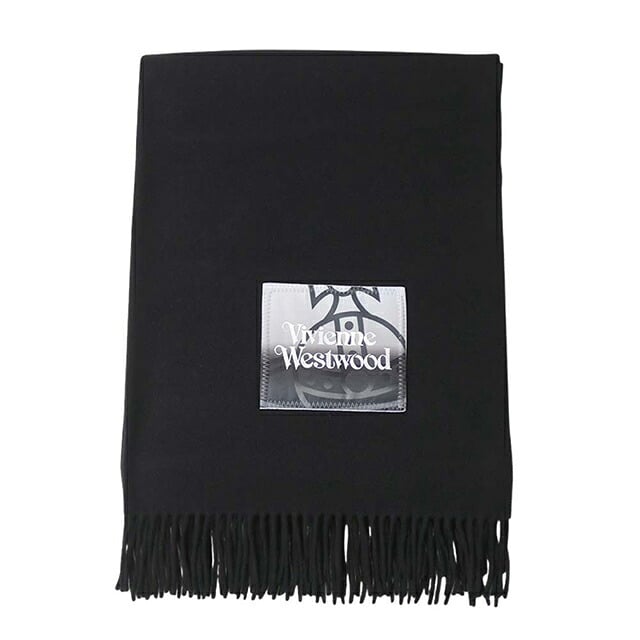 ヴィヴィアンウエストウッド VIVIENNE WESTWOOD NURIA STOLE マフラー 8103013J-W010X-N401-BLACK ユニセックスブラック マフラー