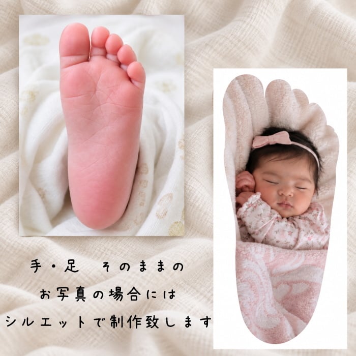 実物大【２点目~ 500円OFF】赤ちゃんの手形・足形キーホルダーフォトプリント　　名入れ 内祝い 出産記念 写真 敬老の日 父の日 母の日 誕生日 ギフト プレゼント 男の子 女の子 御祝 記念 送料無料 オーダーメイド 生年月日 可愛い