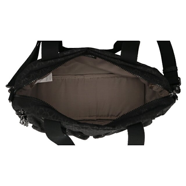 キプリング ボストンバッグ レディース ブランド Kipling クールデフィア ロゴ ワンポイント 総柄 2WAY KI6017-K59 Signature Emb 黒