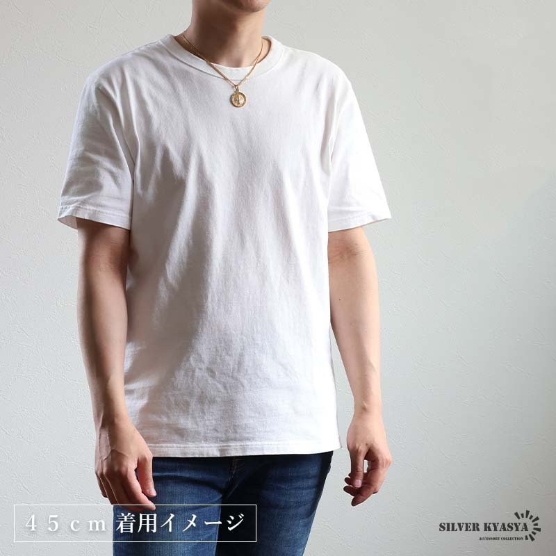 ステンレス マリアネックレス コインネックレス ペンダントネックレス メンズネックレス ゴールド 18KGP シルバー ダブル喜平 長さ3サイズ 不思議のメダイ 聖母 男性 金属アレルギー対応