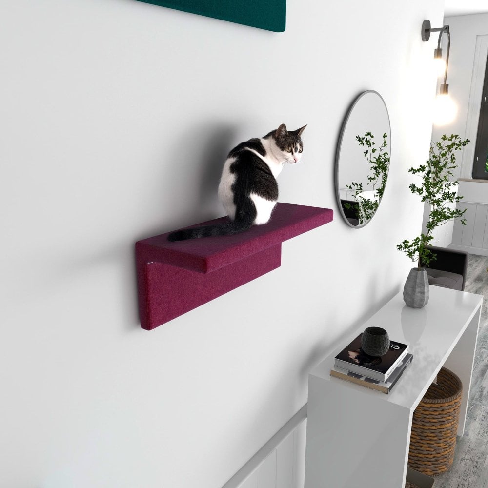 キャットウォーク 壁掛け 幅60.5cm モケット 日本製 完成品 arneco Cat Wall M キャットタワー キャットステップ 壁面収納 猫用家具 多頭飼い 運動不足対策 木製 ペット家具 猫用品 犬用品 省スペース リビング インテリア 北欧