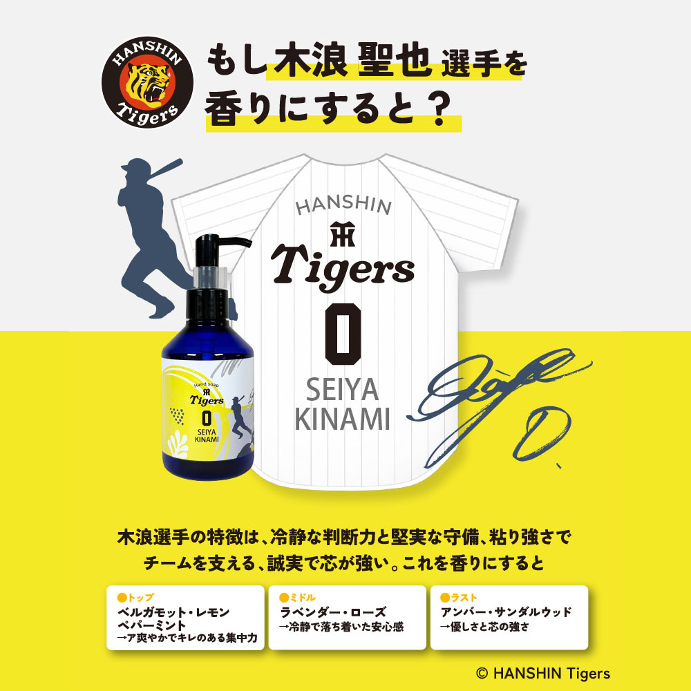 阪神タイガース ハンドソープ ＃0 木浪聖也 選手