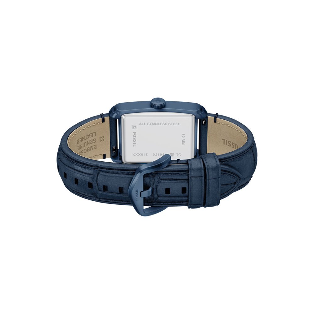 フォッシル FOSSIL 腕時計 メンズ CARRAWAY 三針 ネイビー クロコレザー FS6170【2026 新作】