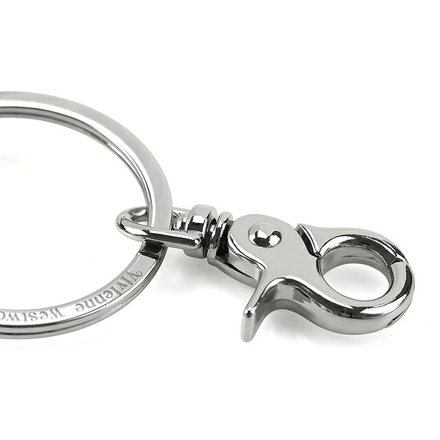 ヴィヴィアン ウエストウッド キーリング レディース ブランド Vivienne Westwood SAFFIANO ロゴ 8203010HU OM0009 N405 シルバー ビビアン