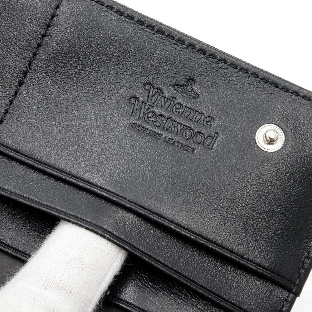 ヴィヴィアンウエストウッド Vivienne Westwood 長財布 レディース 二つ折り サフィアーノ 本革 ブラック 黒 オーブ フラップ かぶせ 小銭入れ カード入れ 誕生日 プレゼント 51040027 L001N N403